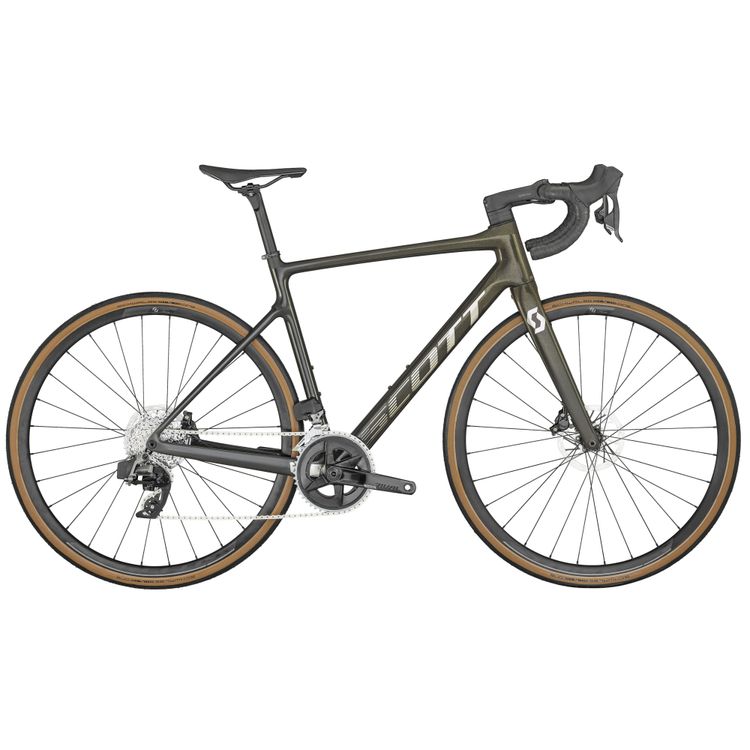 BICICLETA SCOTT ADDICT 10 CANDY YELLOW FLAKES/RAW CARBON 52cm
