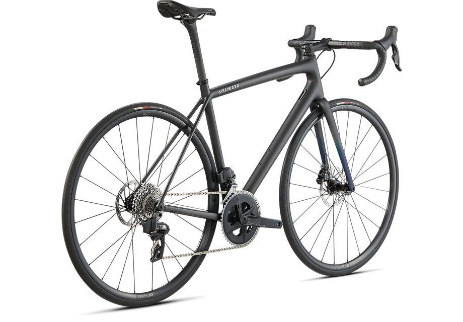 Bicicleta SPECIALIZED Aethos Comp - Rival eTap AXS - Satin Carbon/Teal Tint Fade